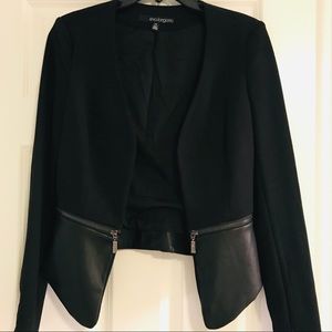 Faux Leather Blazer